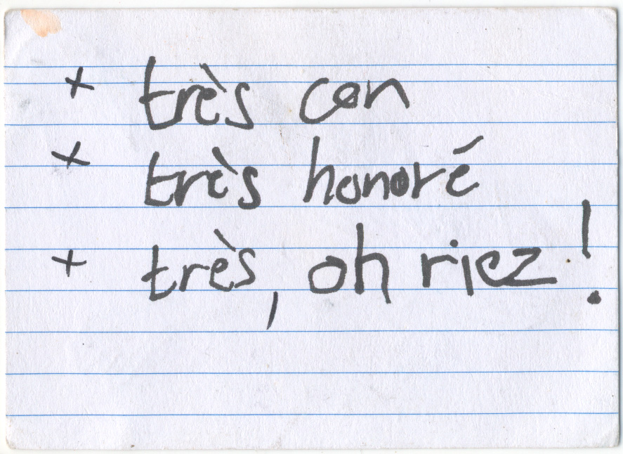 card verso
